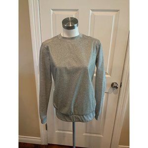 Nike Gray Textured Long Sleeve Sauna Top, Size Small